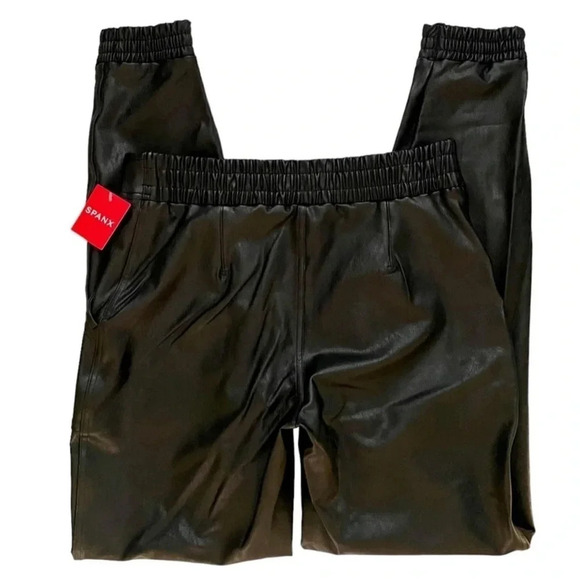 NWT Spanx Leather Like Jogger Pants - Picture 4 of 5